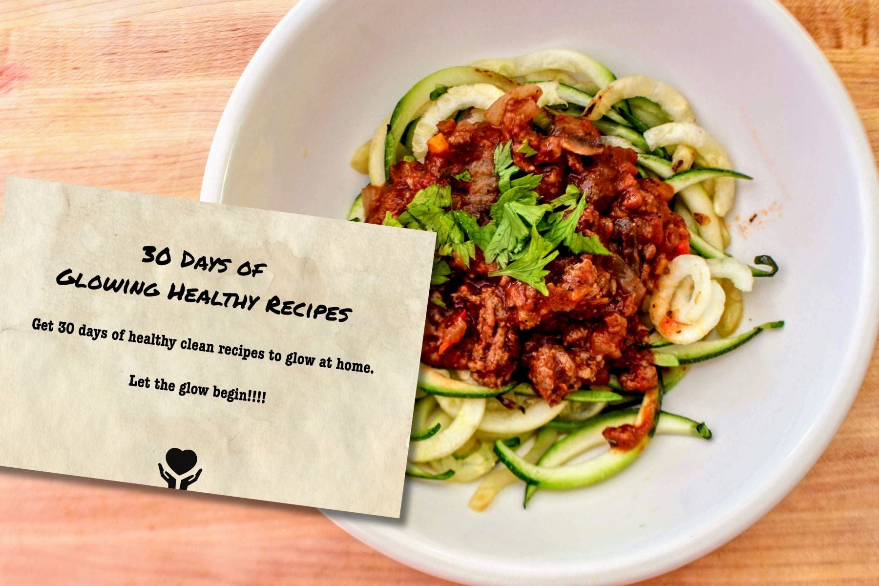 30 Days of  Glowing Healthy Recipes-Digital recipe cards