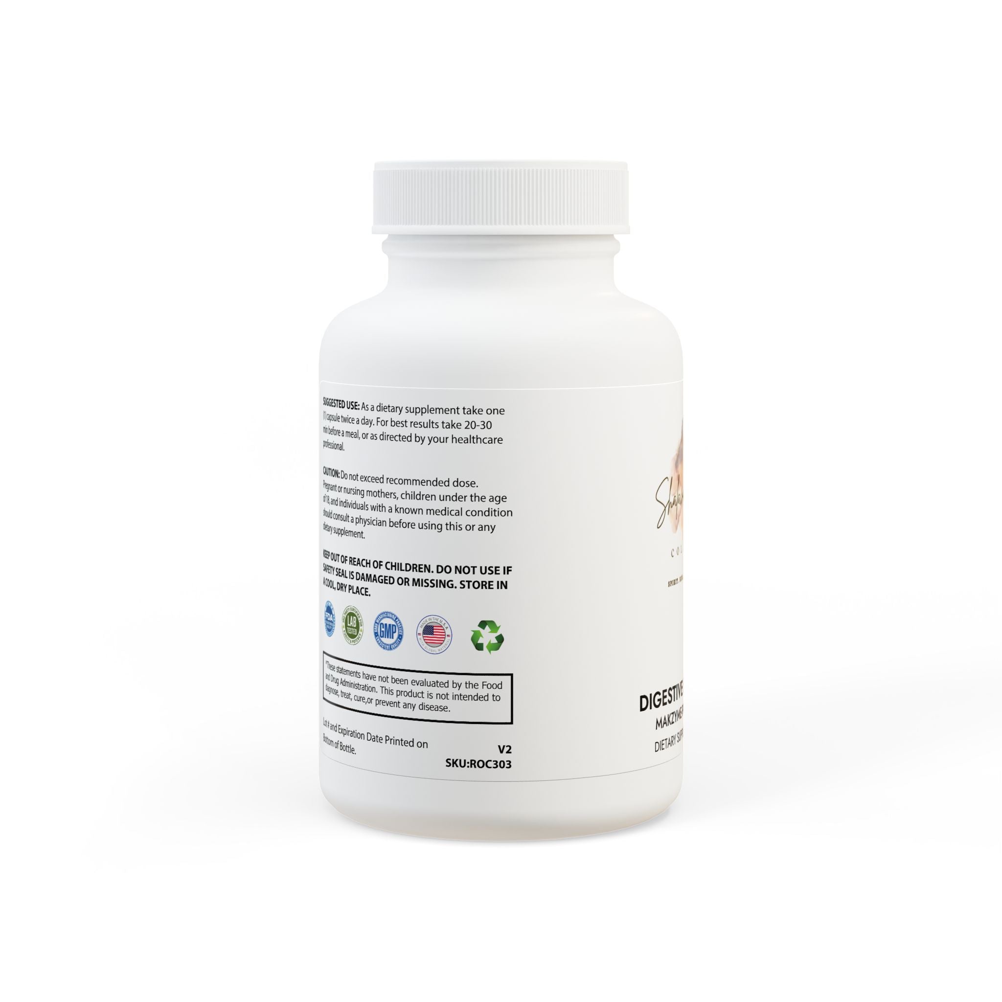 Glowing Support Digestive Enzyme Blend Supplement (60 Capsules)
